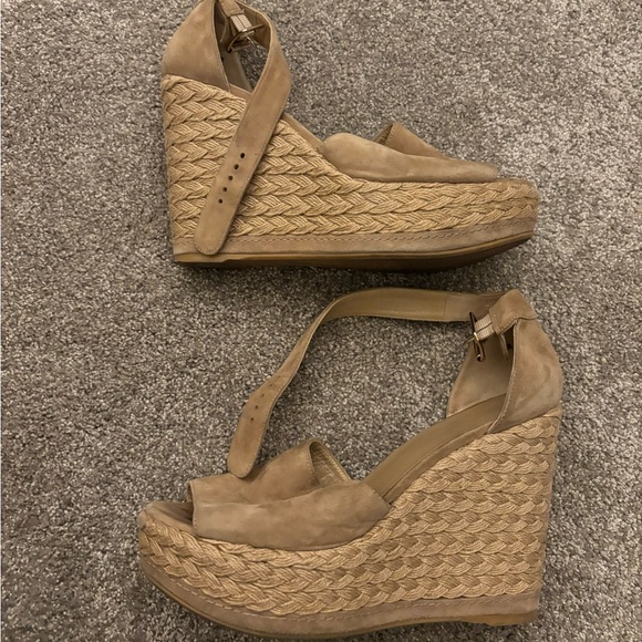 Shoes - Stuart Weitzman Suede Wedge Sandal size 40